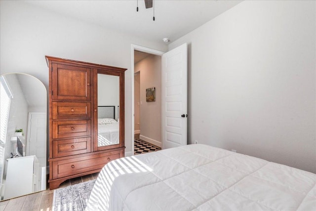170 Alice Jane Ln, Buda, TX 78610 - bedroom featuring light wood finished floors and ceiling fan