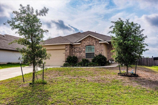 268 Forrest Moon Ln, Kyle, TX 78640 - ranch-style home with brick siding, a garage, and driveway