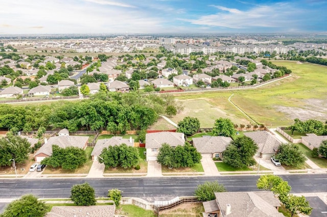 aerial view with a residential view