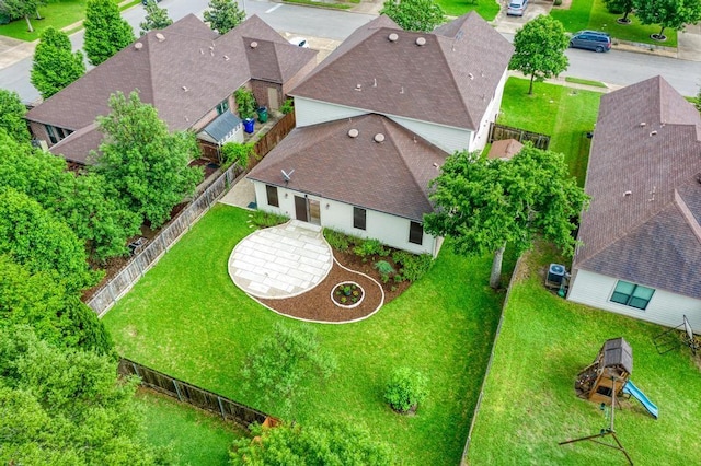 birds eye view of property featuring a residential view