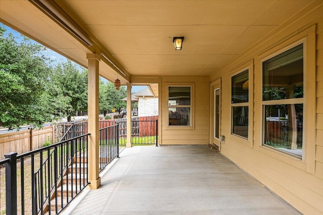 wooden deck with fence