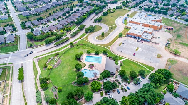 aerial view featuring a residential view
