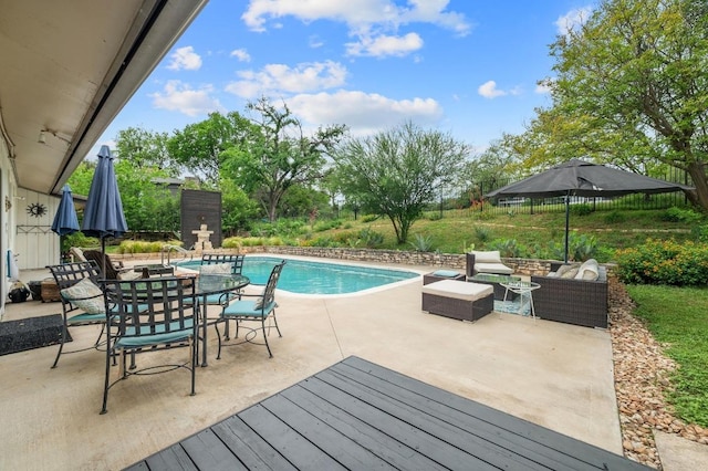 419 Sunfish St, Lakeway, TX 78734 - view of pool with a patio, outdoor lounge area, and outdoor dining area