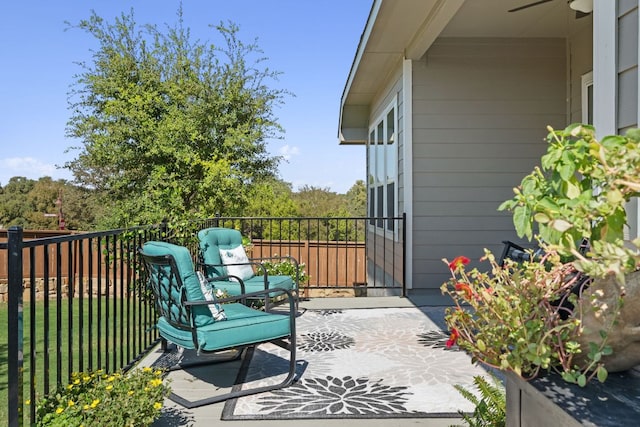 173 Venti Cv, Georgetown, TX 78628 - balcony with ceiling fan