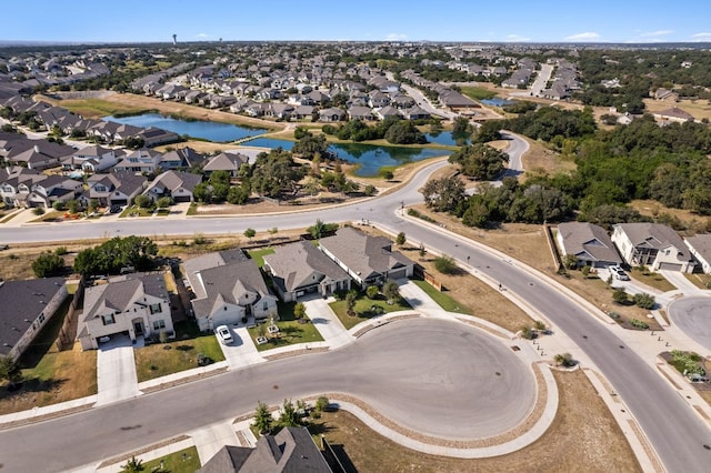 173 Venti Cv, Georgetown, TX 78628 - drone / aerial view with a water view and a residential view