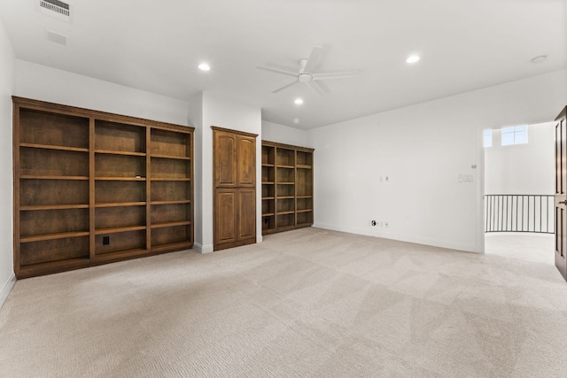 15 Borello Dr, Austin, TX 78738 - unfurnished living room with ceiling fan, recessed lighting, and light carpet