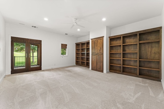 15 Borello Dr, Austin, TX 78738 - empty room featuring ceiling fan, recessed lighting, and light carpet