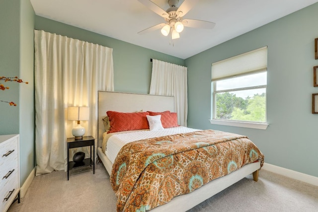 4101 Front Range Ln, Austin, TX 78732 - bedroom featuring light colored carpet, baseboards, and ceiling fan