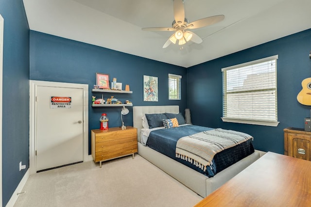 4101 Front Range Ln, Austin, TX 78732 - bedroom with carpet flooring and a ceiling fan