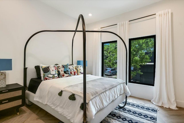 bedroom featuring recessed lighting