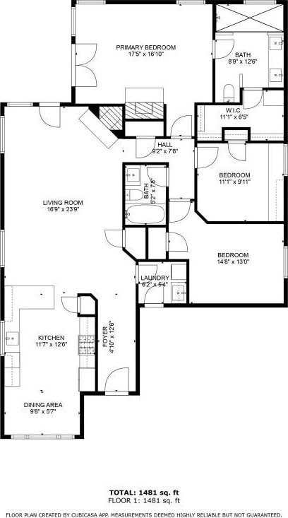 7421 Ponoma Trl, Austin, TX 78749 - floor plan