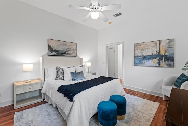 3800 Laurel Ledge Ln, Austin, TX 78731 - bedroom featuring wood finished floors and a ceiling fan