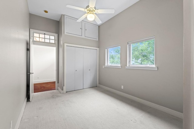 3800 Laurel Ledge Ln, Austin, TX 78731 - unfurnished bedroom featuring carpet floors, a closet, and a ceiling fan