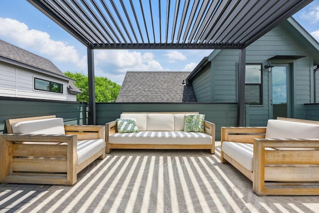 view of patio featuring outdoor lounge area