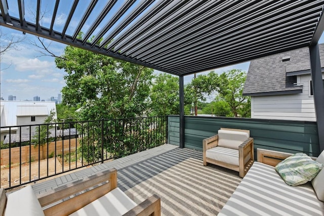 view of wooden terrace