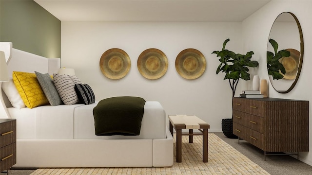view of carpeted bedroom