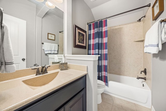 103 Maddy Way, Austin, TX 78738 - full bathroom featuring vanity, shower / bathtub combination with curtain, and tile patterned flooring