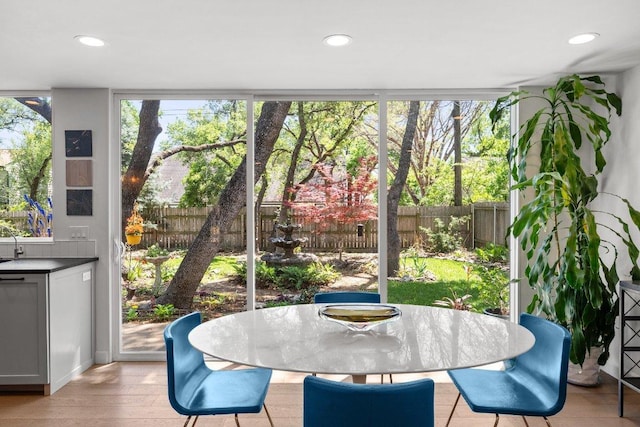 view of sunroom