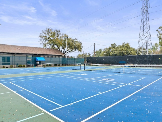 view of sport court featuring community basketball court and fence