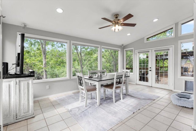 sunroom / solarium featuring french doors and a wealth of natural light
