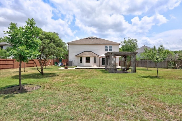 4325 Dos Cabezas Dr, Austin, TX 78749 - rear view of property with a pergola and a patio