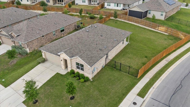 drone / aerial view featuring a residential view