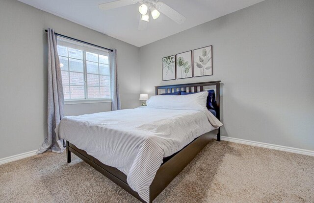 4807 Rutherglen Dr, Austin, TX 78749 - bedroom with carpet, baseboards, and a ceiling fan