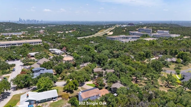 drone / aerial view featuring a view of city