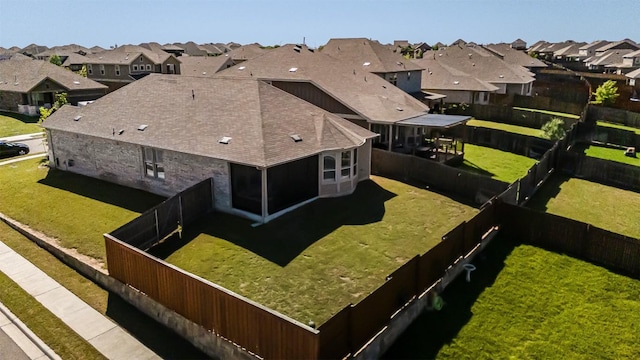 drone / aerial view featuring a residential view