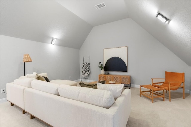 2033 Portobello Rd, Leander, TX 78641 - living room with light colored carpet and lofted ceiling