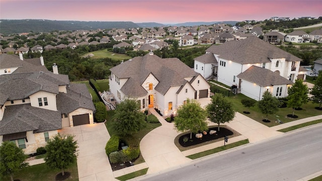 2033 Portobello Rd, Leander, TX 78641 - aerial view at dusk of a residential view