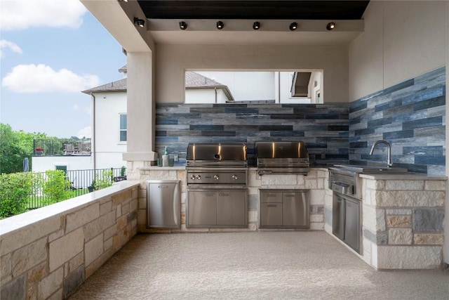 2033 Portobello Rd, Leander, TX 78641 - view of patio / terrace featuring a sink