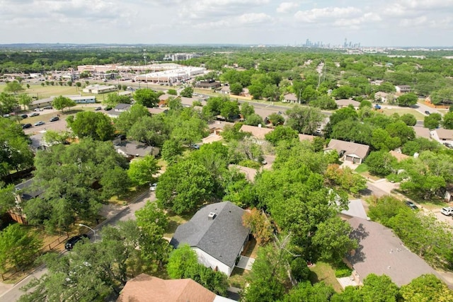 aerial view with a residential view
