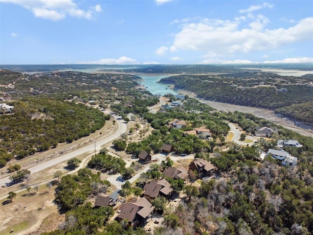 18852 Hidden Ridge Pl, Jonestown, TX 78645 - aerial view featuring a water view
