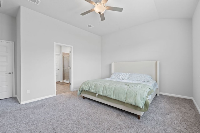 571 Sue Peaks Loop, Dripping Springs, TX 78620 - carpeted bedroom featuring visible vents, baseboards, and lofted ceiling