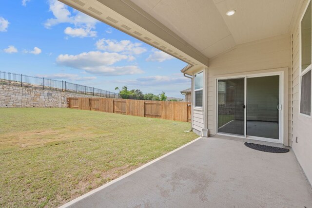 571 Sue Peaks Loop, Dripping Springs, TX 78620 - view of yard featuring a fenced backyard and a patio area