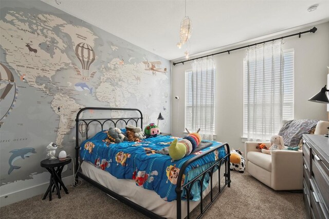 bedroom with carpet