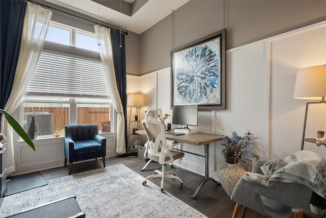 5812 Antelope Well Ln, Austin, TX 78738 - office with wood finished floors and a towering ceiling