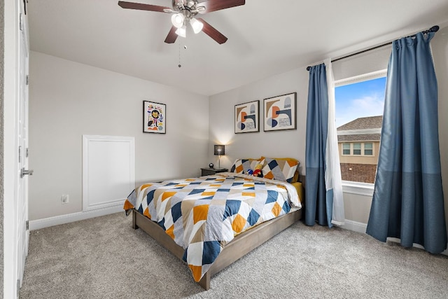 800 Kenney Fort Xing, Round Rock, TX 78665 - bedroom featuring carpet flooring, baseboards, and a ceiling fan