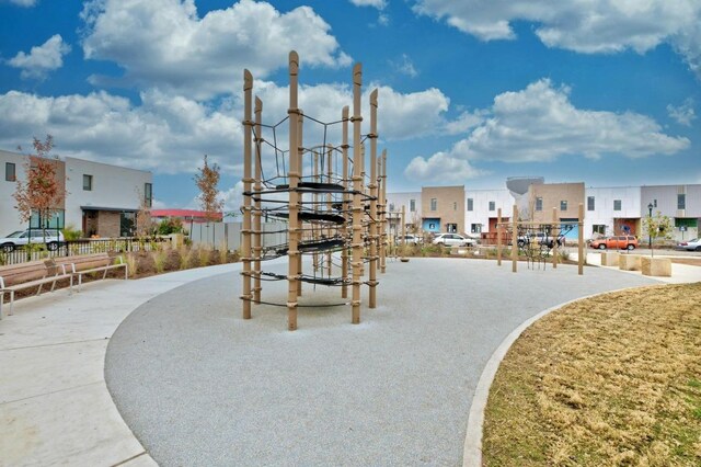 view of play area featuring a residential view