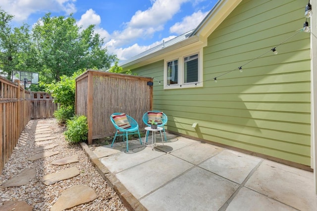 view of patio / terrace featuring a fenced backyard