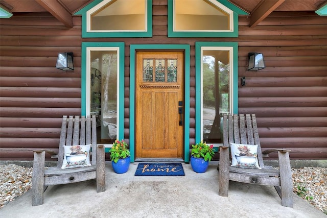 9854 N Weir Loop Cir, Austin, TX 78736 - property entrance with faux log siding