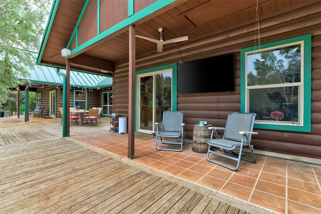 9854 N Weir Loop Cir, Austin, TX 78736 - wooden terrace featuring a patio and outdoor dining space