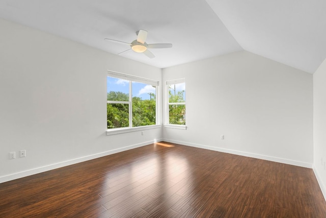 301 W Stassney Ln Unit 3, Austin, TX 78745 - additional living space with a ceiling fan, dark wood finished floors, and lofted ceiling