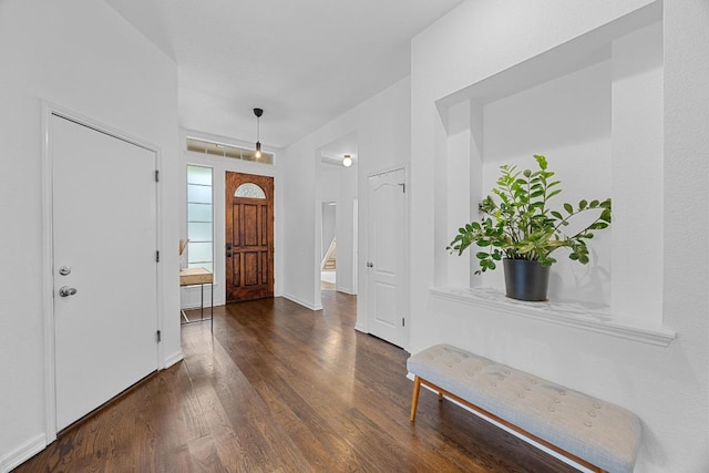 entrance foyer with wood finished floors
