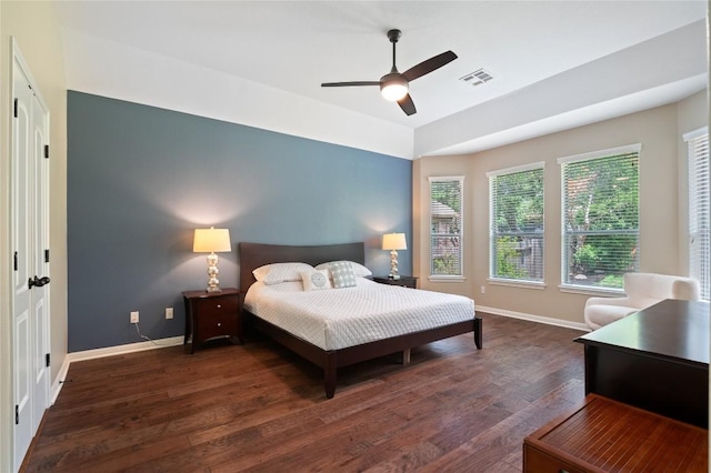 2420 Champions Corner Dr, Leander, TX 78641 - bedroom featuring wood finished floors and a ceiling fan