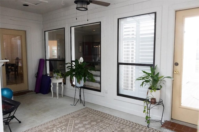 sunroom with plenty of natural light