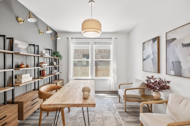 sitting room featuring wood finished floors