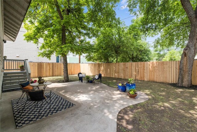 view of patio / terrace featuring a fenced backyard