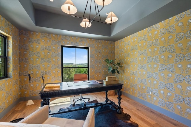 5914 Cape Coral Dr, Austin, TX 78746 - office with wood finished floors, plenty of natural light, and baseboards